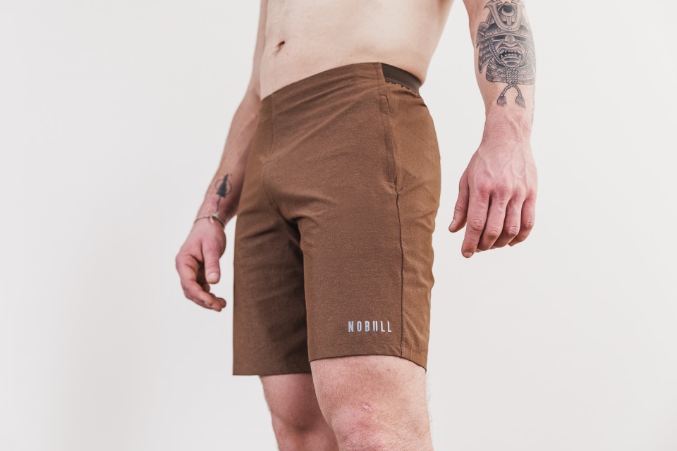 NOBULL Men's Stretch Woven Short 9" Brown