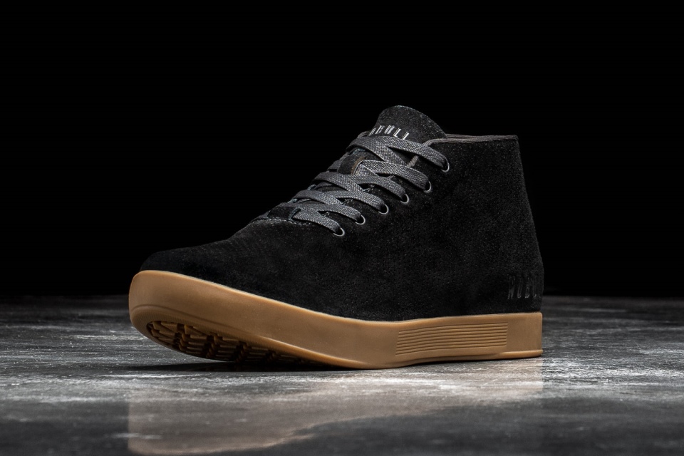 NOBULL Men's Suede Mid Trainer Black