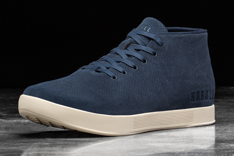 NOBULL Men's Suede Mid Trainer Navy