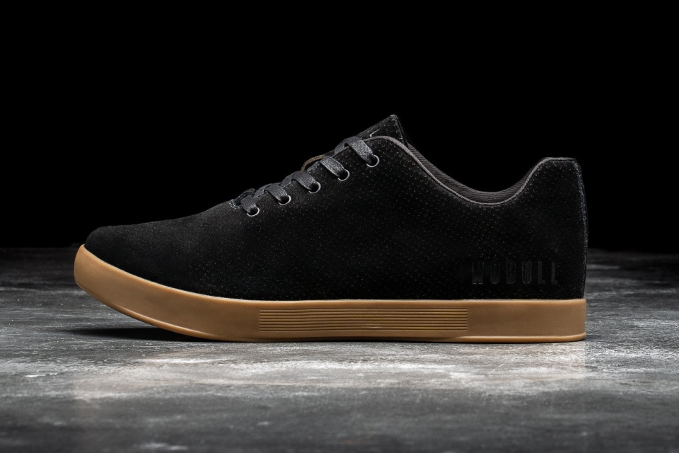 NOBULL Men's Suede Trainer Black Dark Gum