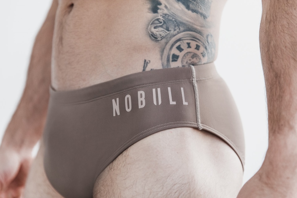 NOBULL Men's Swim Brief Dark Fallen Rock