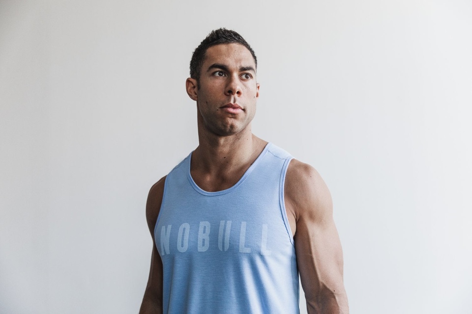 NOBULL Men's Tank (Bright Colors) Blue