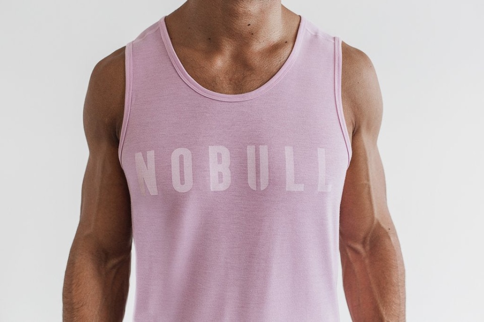 NOBULL Men's Tank (Bright Colors) Pink