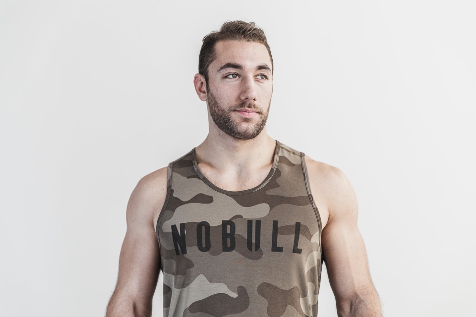 NOBULL Men's Tank (Camo) Dark