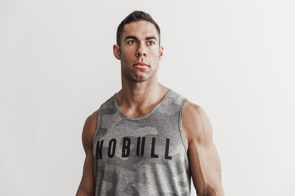 NOBULL Men's Tank (Camo) Grey