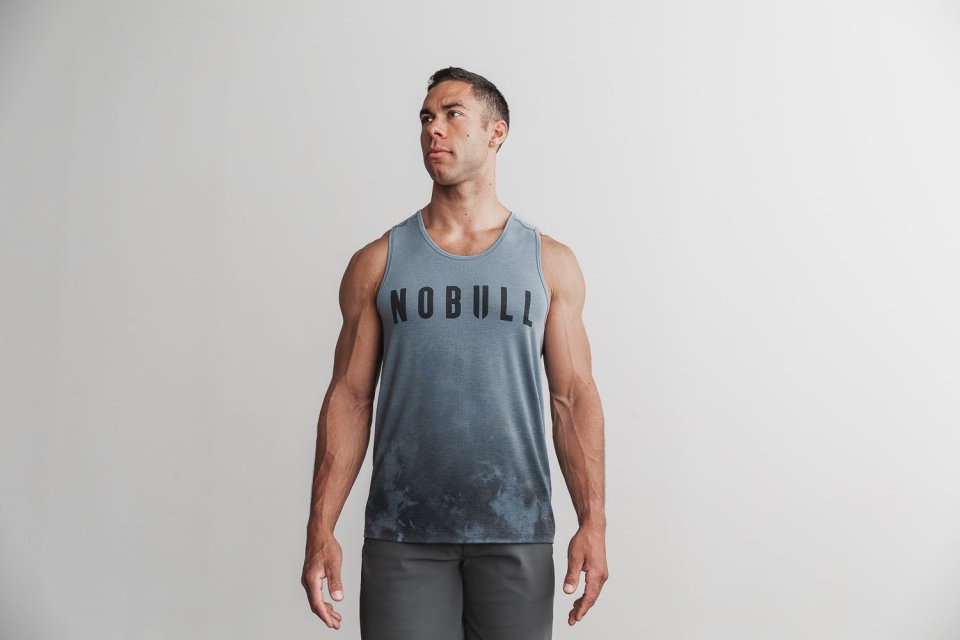 NOBULL Men's Tank (Dip-Dye) Slate