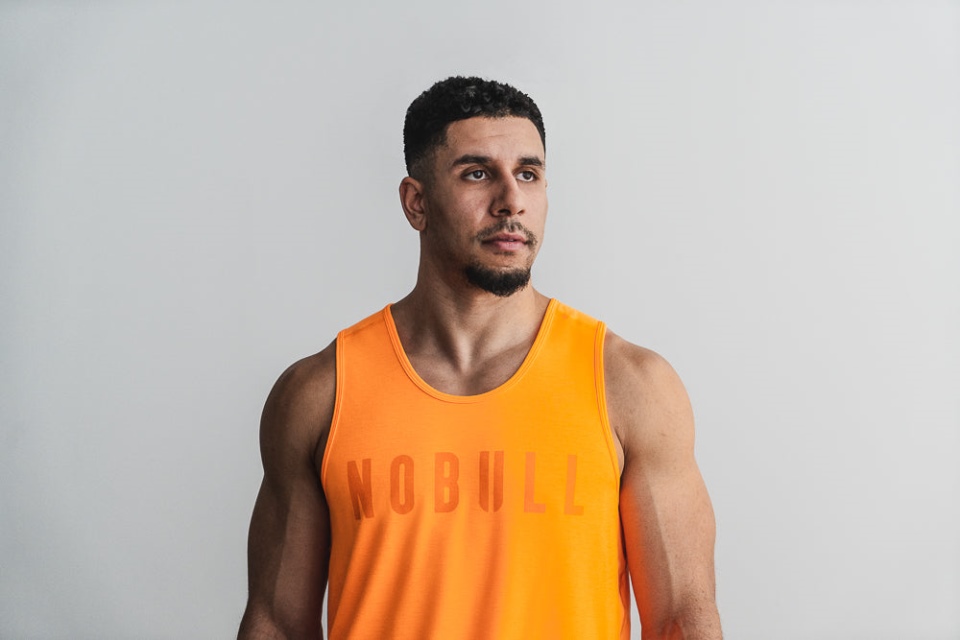 NOBULL Men's Tank (Neon) Orange