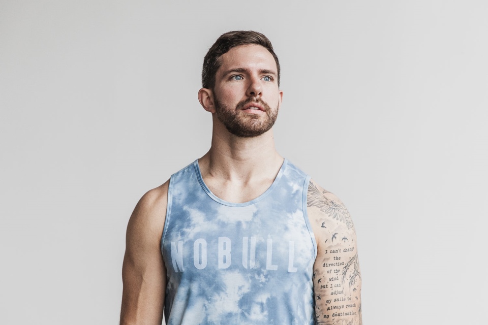 NOBULL Men's Tank (Tie-Dye) Ice