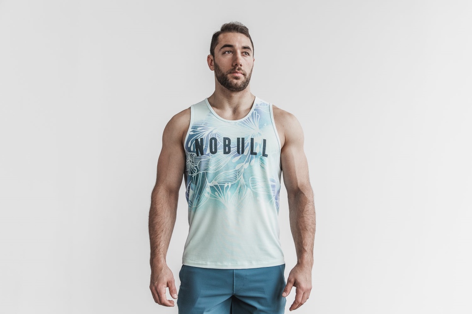 NOBULL Men's Tank (Watercolor Floral) Mist