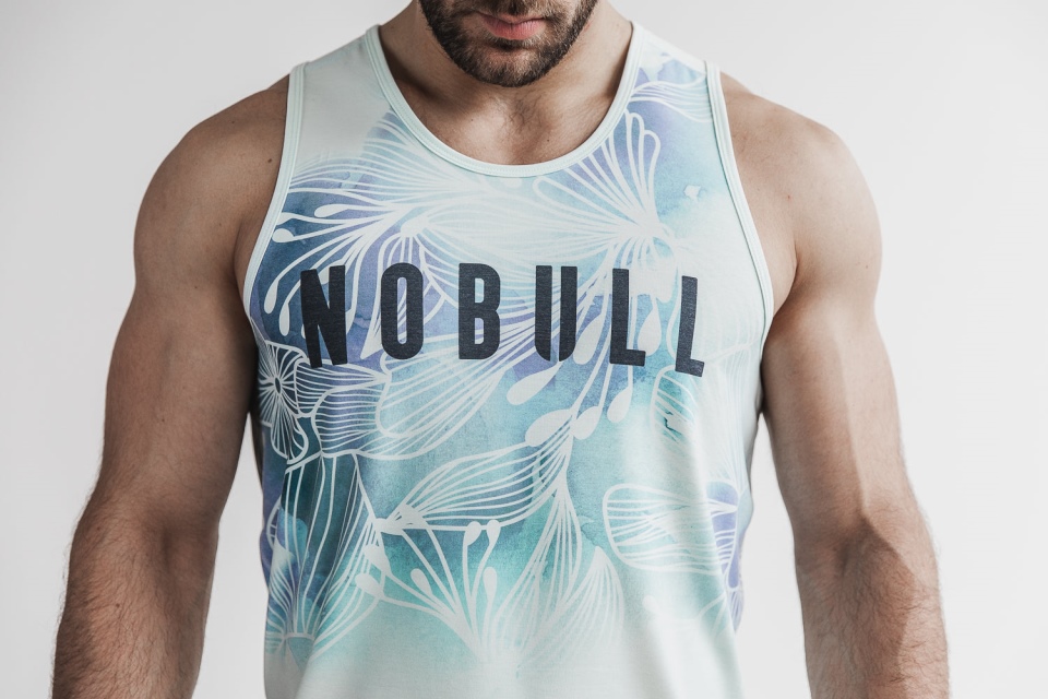 NOBULL Men's Tank (Watercolor Floral) Mist