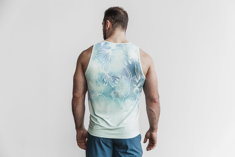 NOBULL Men's Tank (Watercolor Floral) Mist