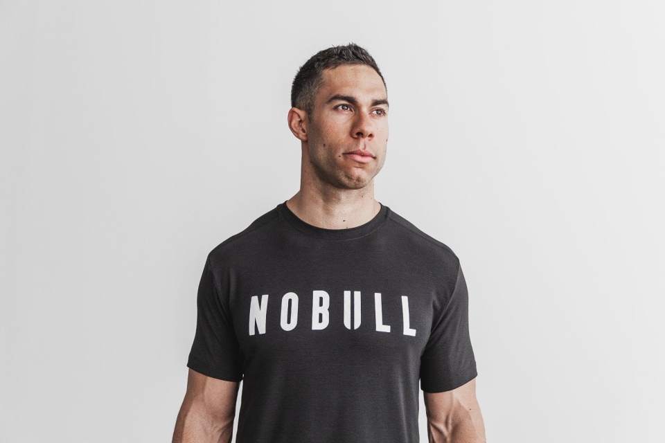 NOBULL Men's Tee (Classic Colors) Black White