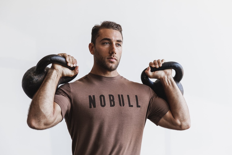 NOBULL Men's Tee (Classic Colors) Brown