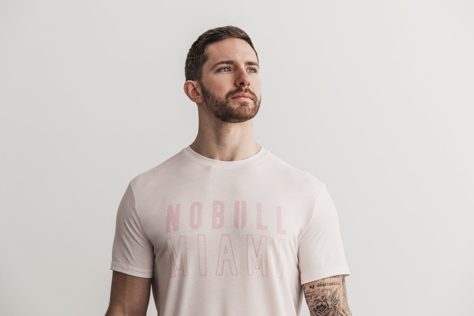 NOBULL Men's Tee (Miami) Blush