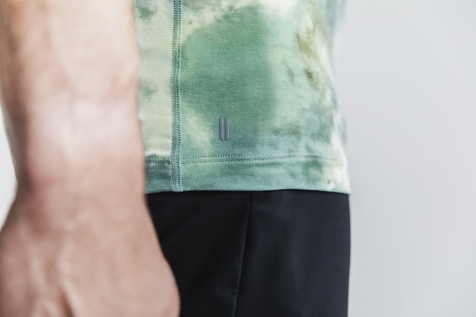 NOBULL Men's Tee (Tie-Dye) Vanilla & Army Green