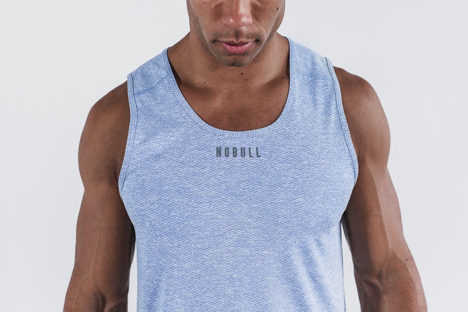 NOBULL Men's Textured Tank Light