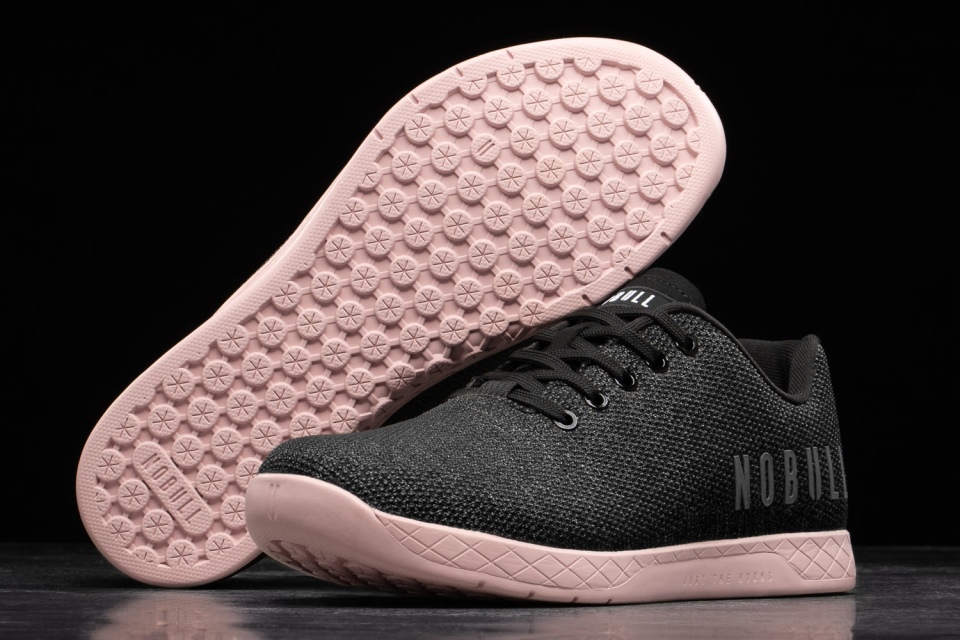 NOBULL Men's Trainer Black Heather Dusty Rose