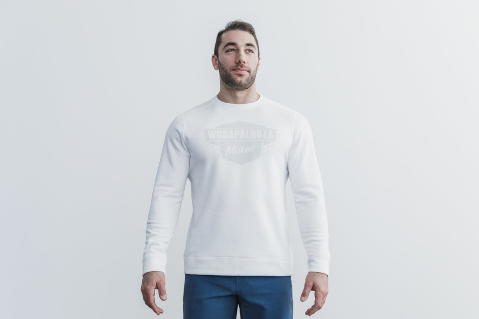 NOBULL Men's Wodapalooza Crew Sweatshirt White