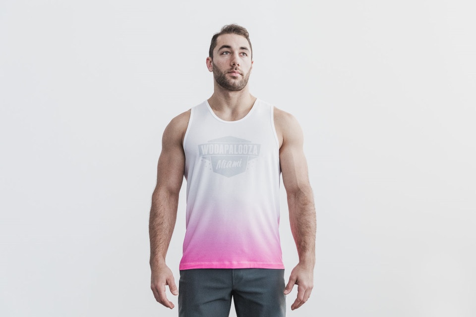 NOBULL Men's Wodapalooza Tank (Dip-Dye) Pink