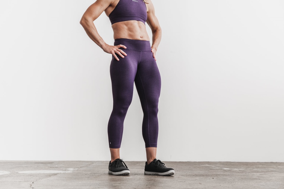 NOBULL Mid-Rise Crop (Plush Heather) Dark