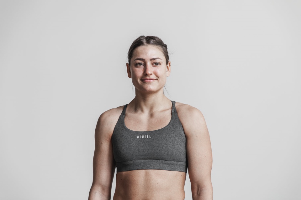 NOBULL Sports Bra (Plush Heather) Charcoal Heather