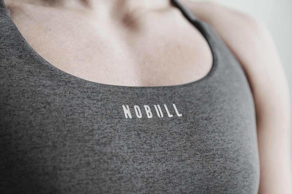 NOBULL Sports Bra (Plush Heather) Charcoal Heather