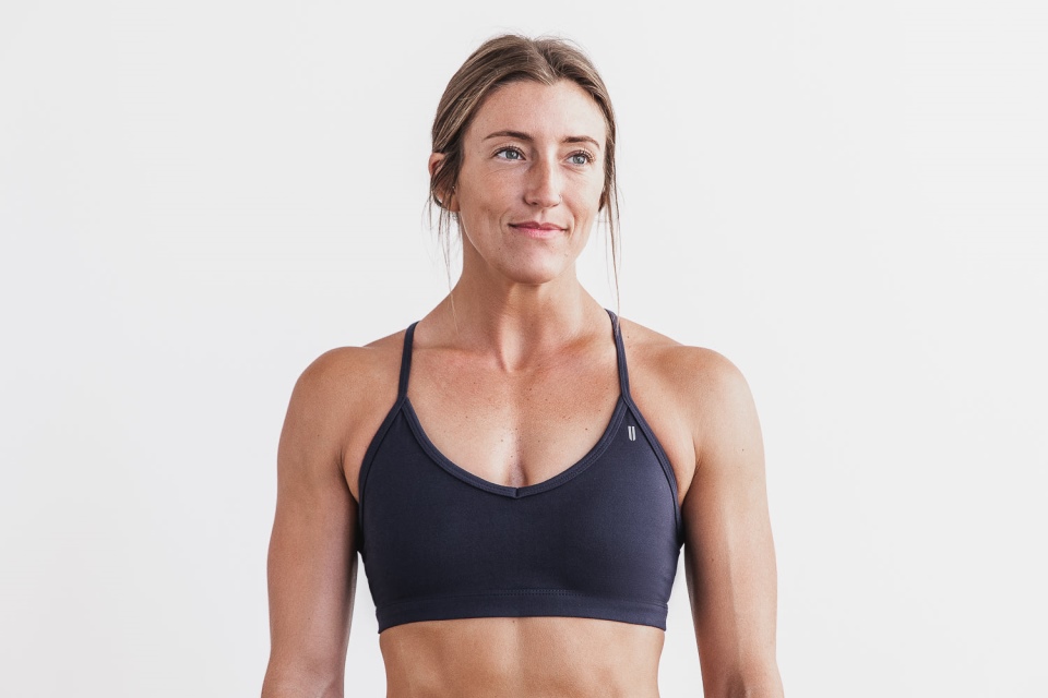 NOBULL V-Neck Sports Bra (Matte) Ink