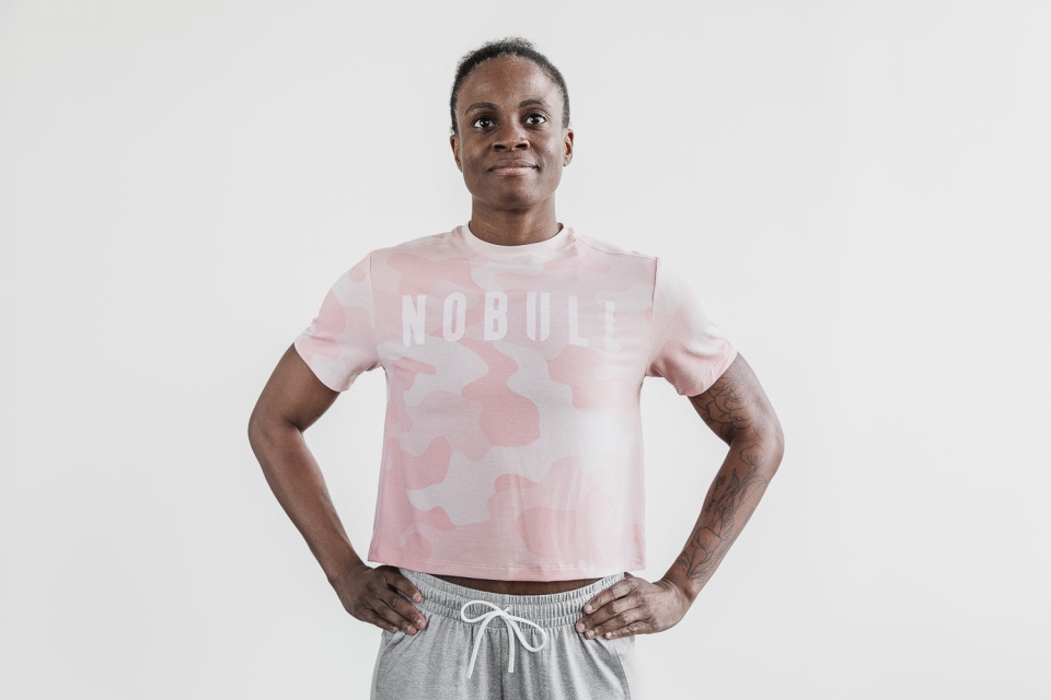 NOBULL Women's Boxy Tee (Camo) Dusty