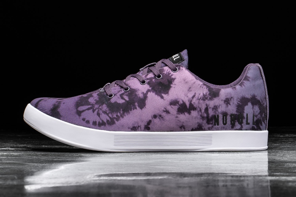 NOBULL Women's Canvas Trainer Dark Wisteria Tie-Dye