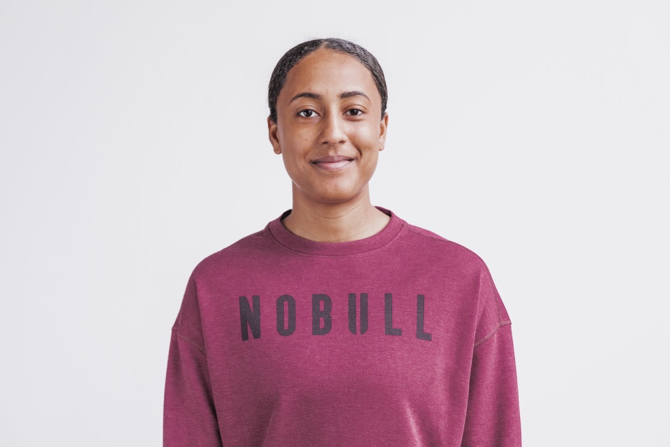 NOBULL Women's Crew Sweatshirt Cabernet