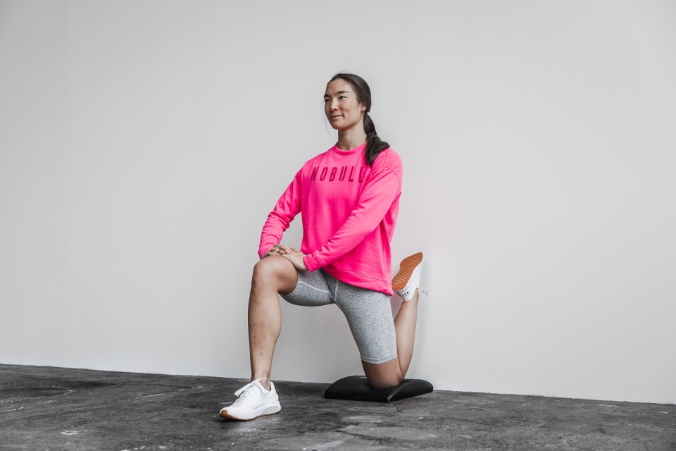 NOBULL Women's Crew Sweatshirt (Neon) Pink