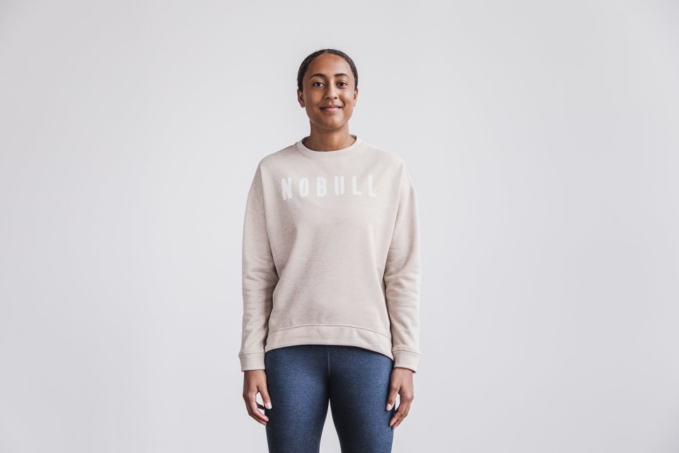 NOBULL Women's Crew Sweatshirt Oatmeal