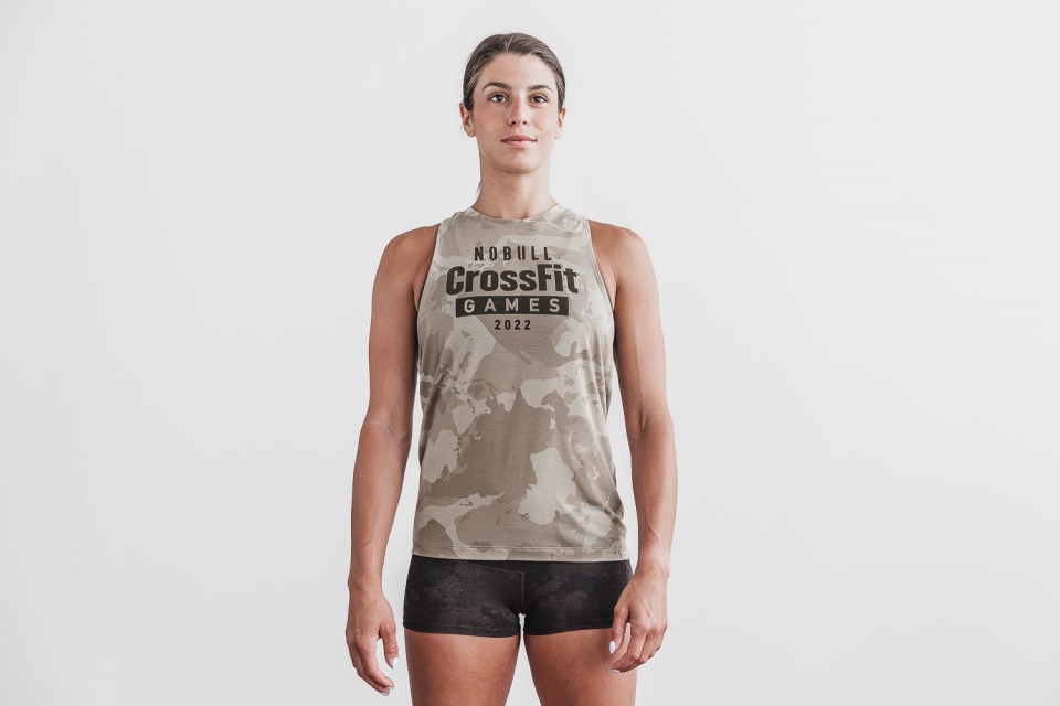 NOBULL Women's Crossfit Games 2022 High-Neck Tank Taupe