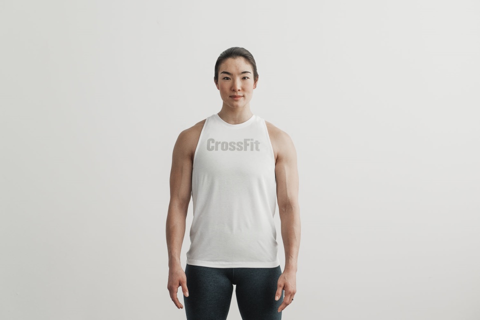 NOBULL Women's Crossfit High-Neck Tank White