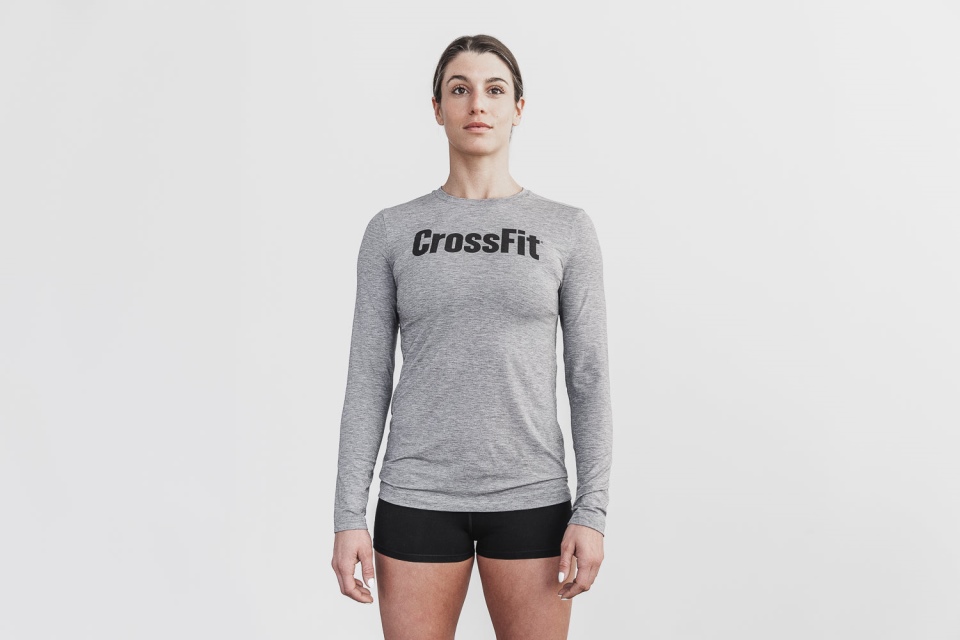 NOBULL Women's Crossfit Long Sleeve Tee Grey