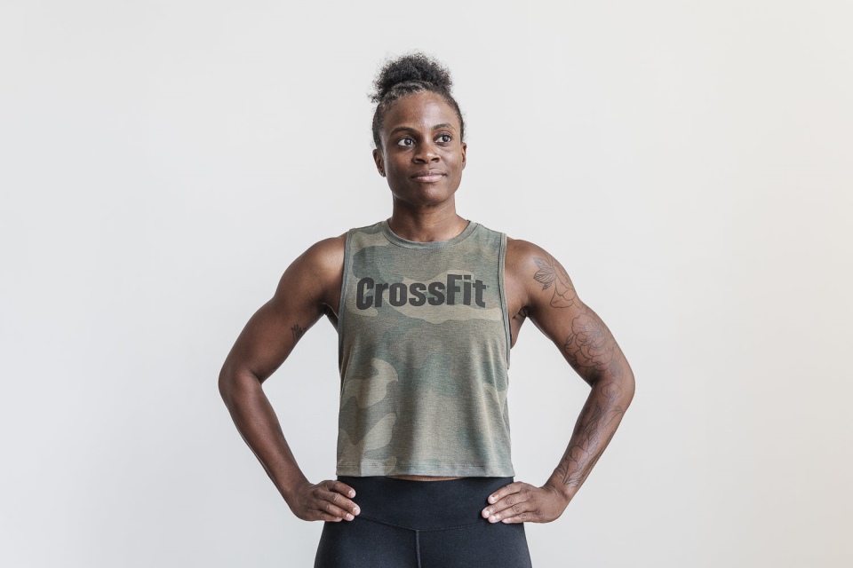 NOBULL Women's Crossfit Muscle Tank (Camo) Army