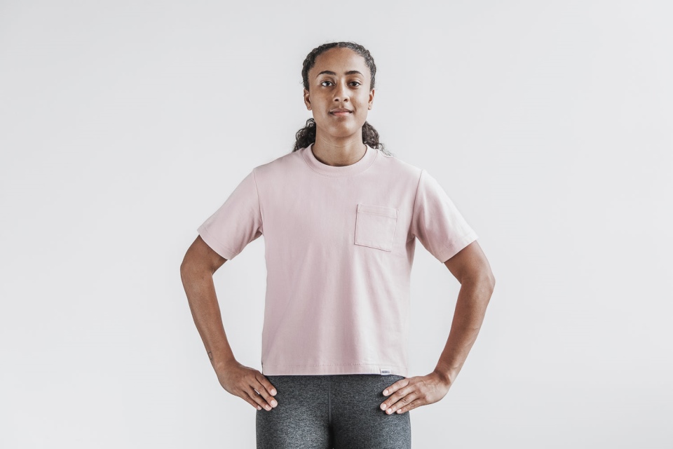 NOBULL Women's Heavyweight Pocket Boxy Tee Dusty