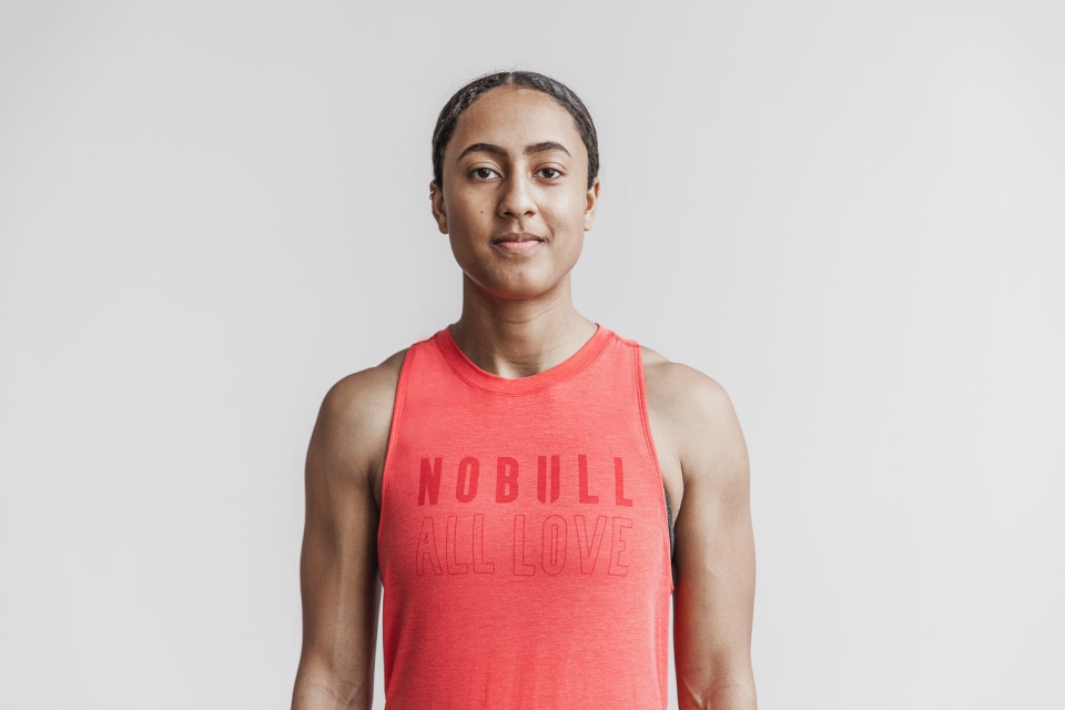 NOBULL Women's High-Neck Tank (All Love) Red