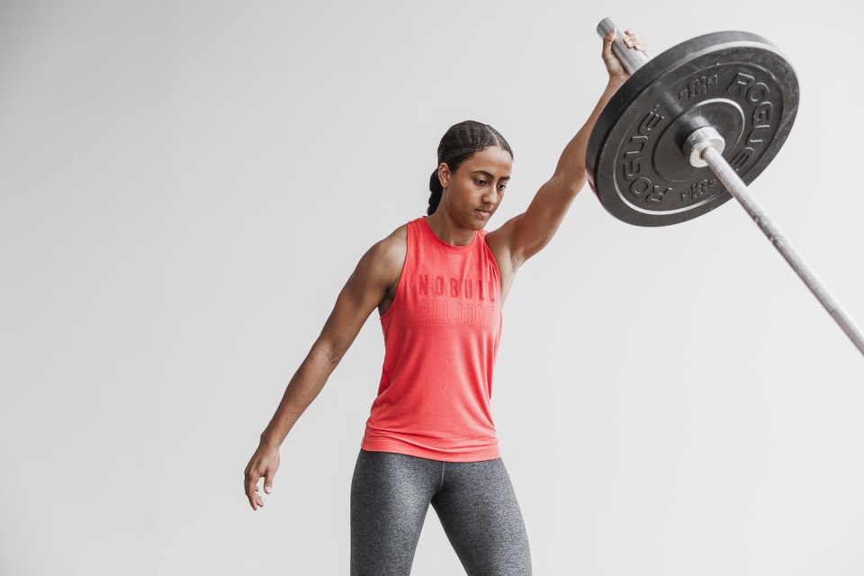 NOBULL Women's High-Neck Tank (All Love) Red