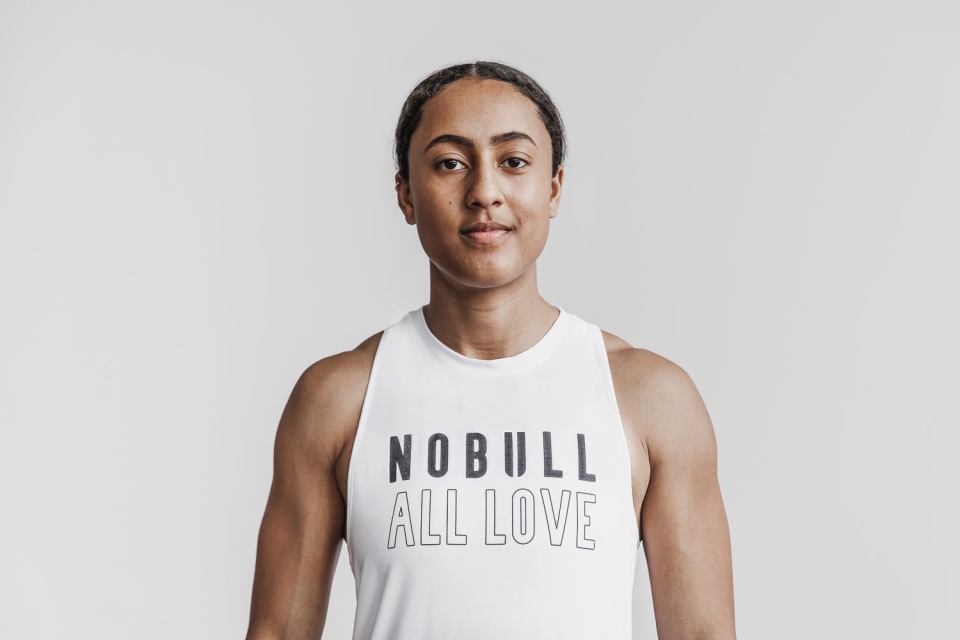 NOBULL Women's High-Neck Tank (All Love) White