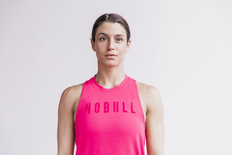 NOBULL Women's High-Neck Tank (Bright Colors) Magenta