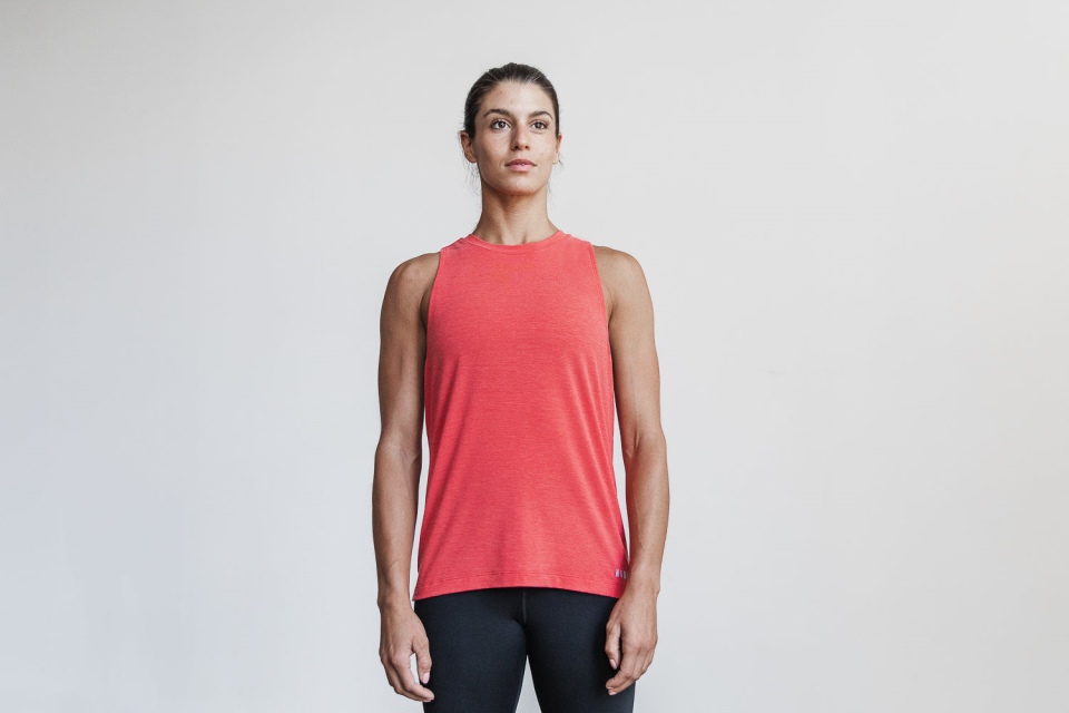 NOBULL Women's High-Neck Tank (Bright Colors) Red Alert