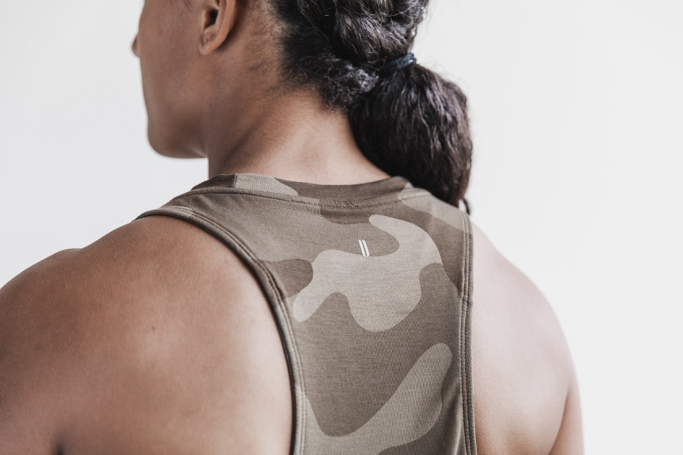 NOBULL Women's High-Neck Tank (Camo) Dark