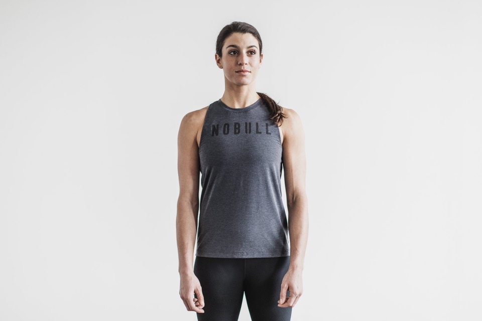 NOBULL Women's High-Neck Tank (Classic Color) Charcoal