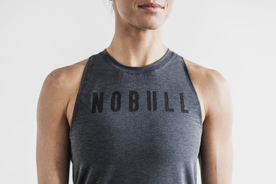 NOBULL Women's High-Neck Tank (Classic Color) Charcoal