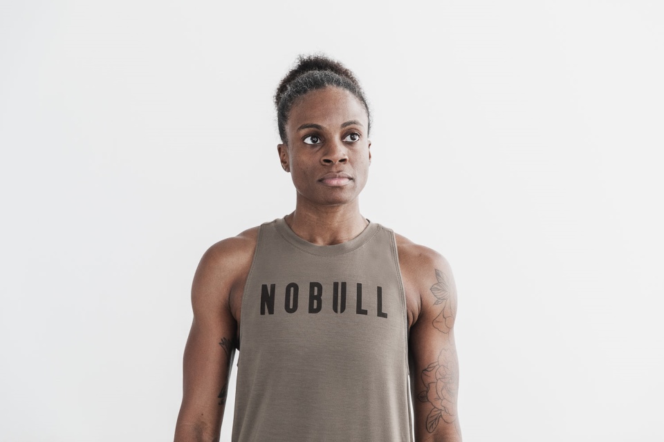 NOBULL Women's High-Neck Tank (Classic Colors) Dark Fallen Rock