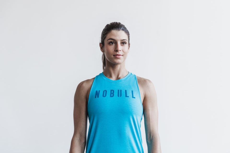 NOBULL Women's High-Neck Tank (Neon) Blue