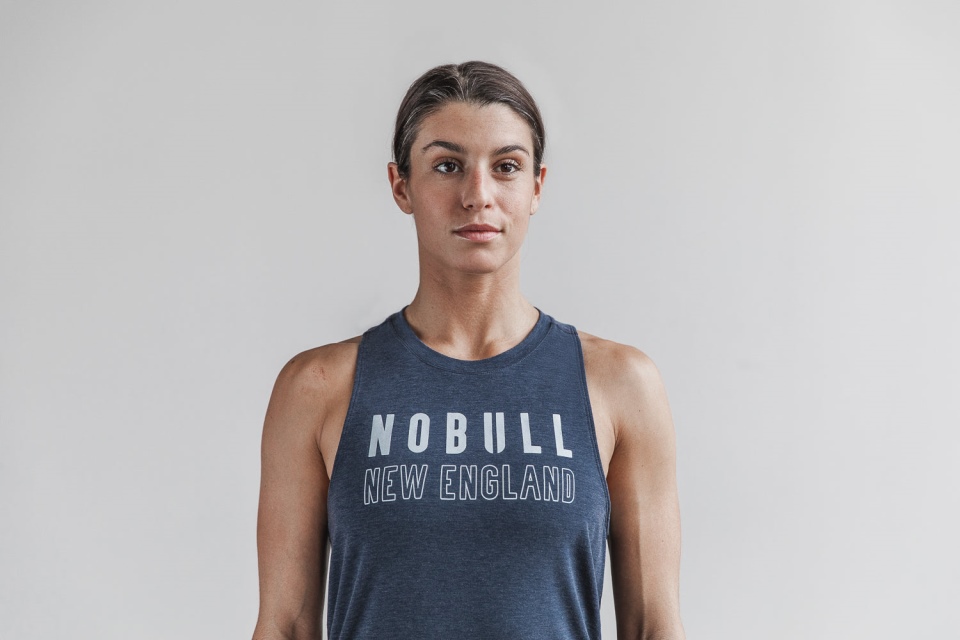 NOBULL Women's High-Neck Tank (New England) Navy