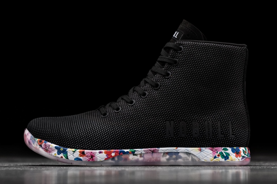 NOBULL Women's High-Top Trainer Black Daisy