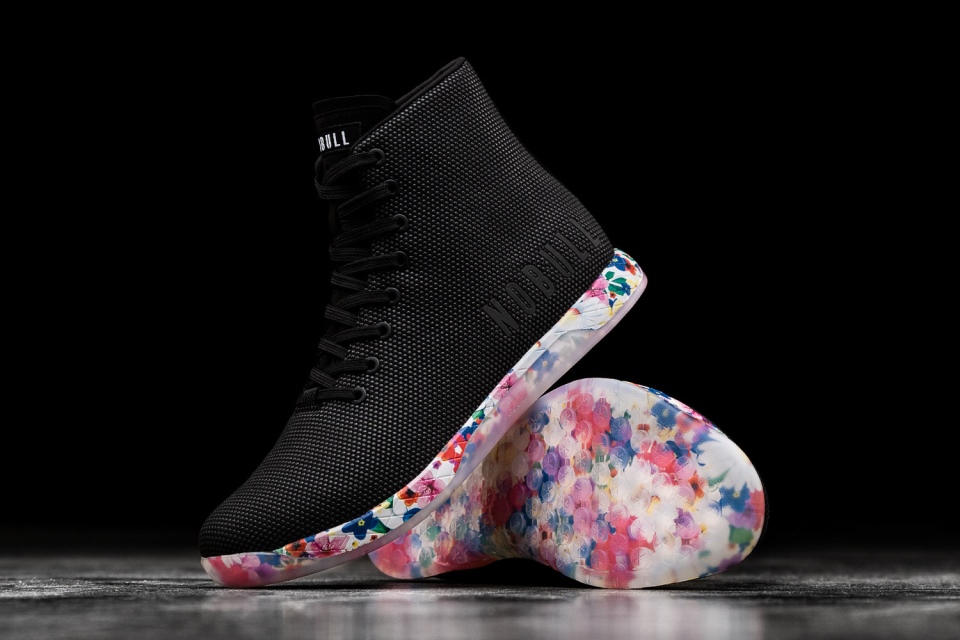 NOBULL Women's High-Top Trainer Black Daisy